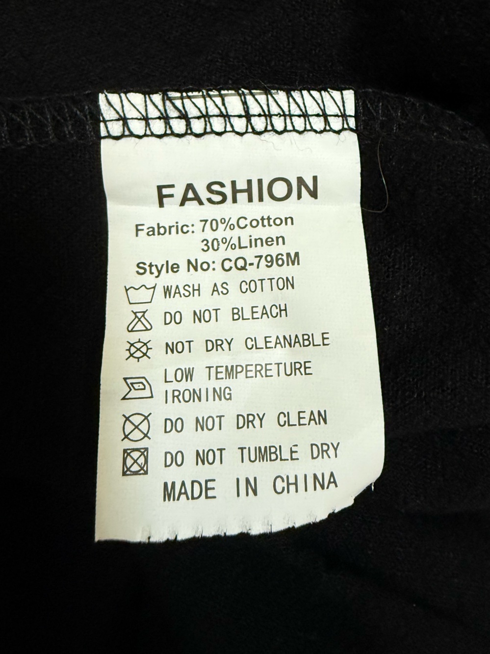 Black Linen Blend Wide Leg Lounge Pants Minimalist Relaxed Fit NWOT - Picture 4 of 7